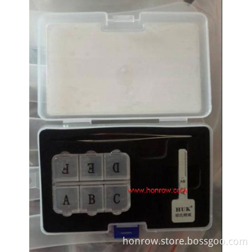 HU100R Key model, ajust into a new key, and then use key cutting machine to cut